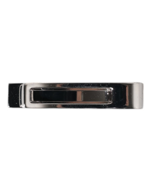 Dolce & Gabbana Silver Tone Brass Logo Branded Tie Clip Bar